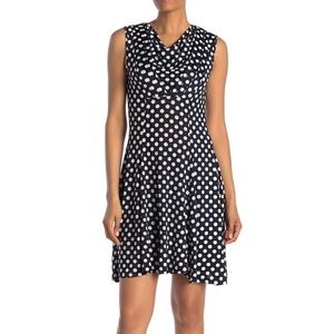 Papillon Polka Dot Cowl Neck Dress